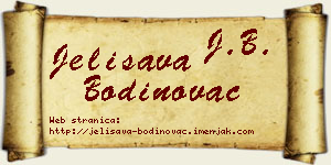 Jelisava Bodinovac vizit kartica